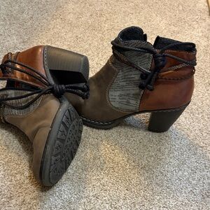 Rieker Multi-Tone Heeled Boots